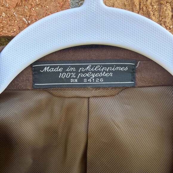 Barrington Faux Suede Sport Coat Mens 40R Brown Blazer - Picture 2 of 12